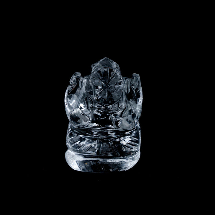 Sphatik Ganapati Idol - 1.5 Inches | Spatika Vinayaka Statue/ Lucky Ganesha Statue for Pooja/ 35 Gms Approx