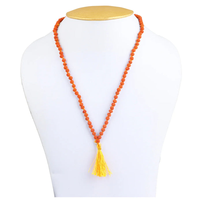 Ruthratcham Malai - 10 Inches | 5 mm Rudraksha Mala/ 108 Beads Kantha Mala for Meditation