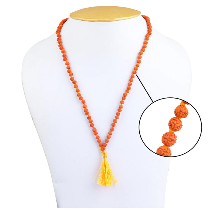 Ruthratcham Malai - 10 Inches | 5 mm Rudraksha Mala/ 108 Beads Kantha Mala for Meditation