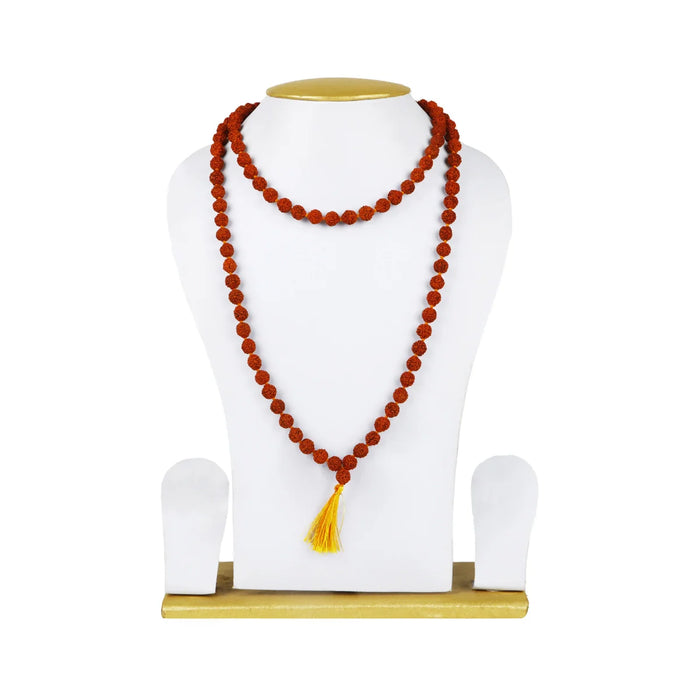 Ruthratcham Malai - 21 Inches | 8.5 mm Rudraksha Mala/ 108 Beads Kantha Mala for Men & Women