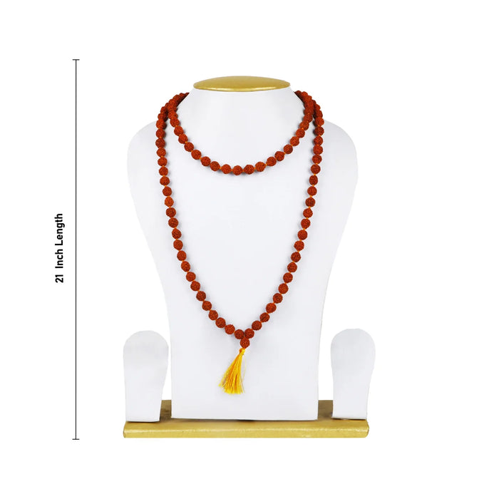 Ruthratcham Malai - 21 Inches | 8.5 mm Rudraksha Mala/ 108 Beads Kantha Mala for Men & Women