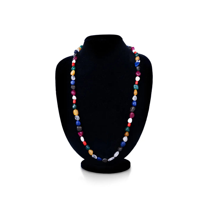 Navaratna Mala With Thread Knot - 15 Inches | Navratan Mala/ Navratna Jewelry For Auspicious Wear
