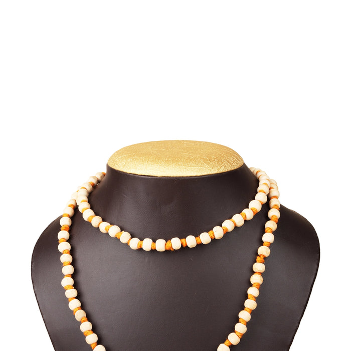 Tulasi Mala With Thread Knot - 19 Inches | 7 mm/ 108 Beads/ Thulasi Malai/ Tulsi Kanthi Mala for Meditation