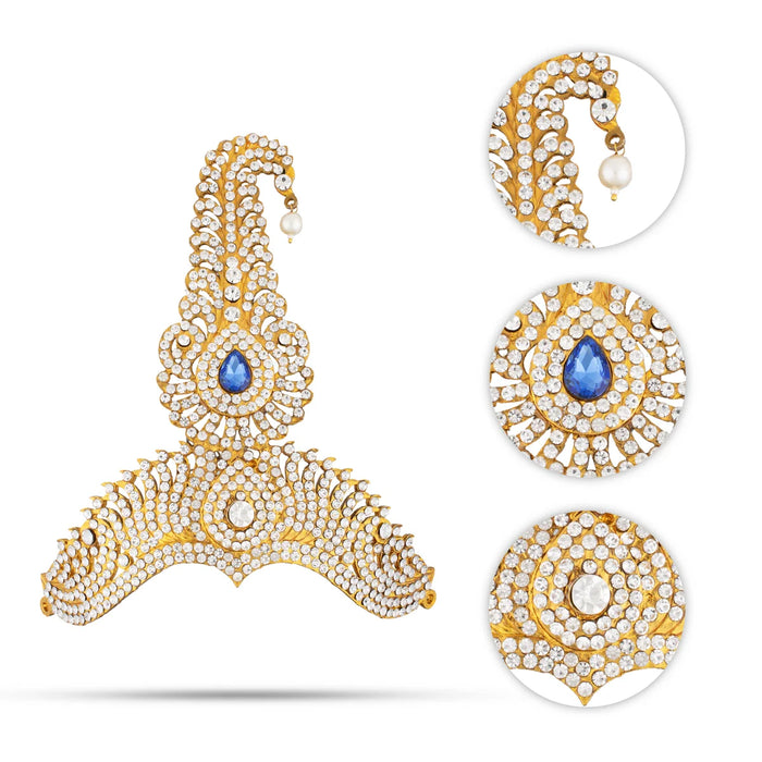 Stone Kireedam - 6 x 5 Inches | Thura Crown/ Stone Mukut for Deity