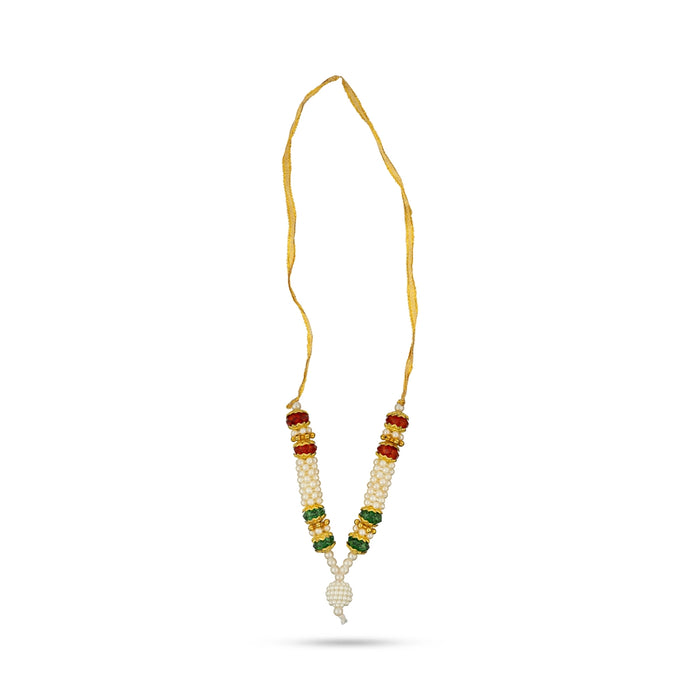 Moti Mala - 4.5 Inches | Stone Mala/ Pearl Moti Mala for Deity Decor