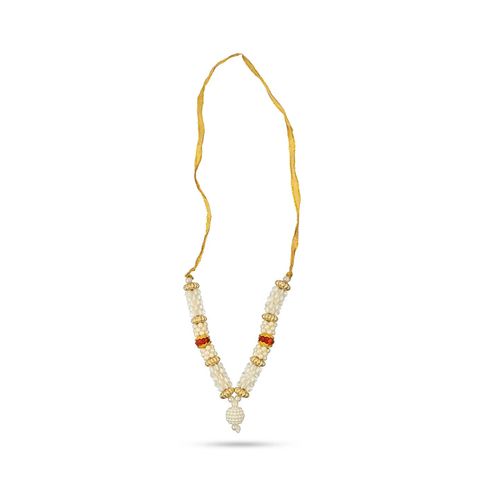 Moti Mala - 4.5 Inches | Stone Mala/ Pearl Moti Mala for Deity Decor