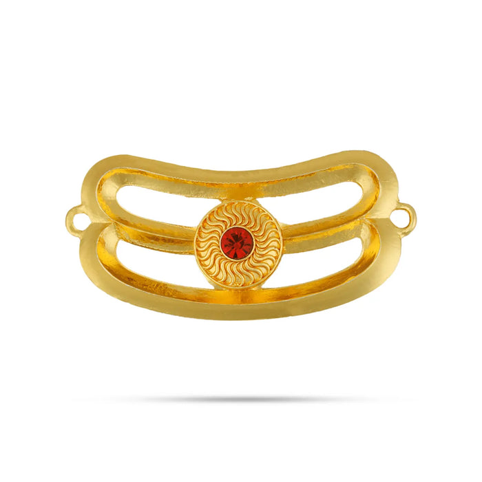 Shiva Vibuthi Pattai - 0.5 x 1 Inch | Gold Polish Thiruneer Pattai/ Tripundra Tilak/ Vibhuti Pattai for Deity