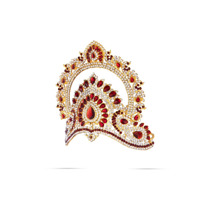 Stone Kireedam - 5 Inches | Half Mukut/ Crown/ Stone Jewellery for Deity
