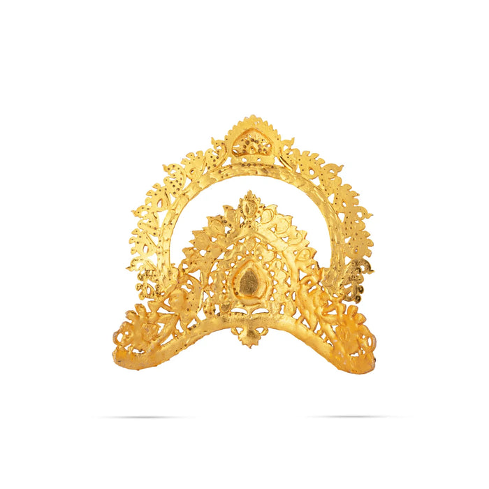 Stone Kireedam - 5 Inches | Half Mukut/ Crown/ Stone Jewellery for Deity