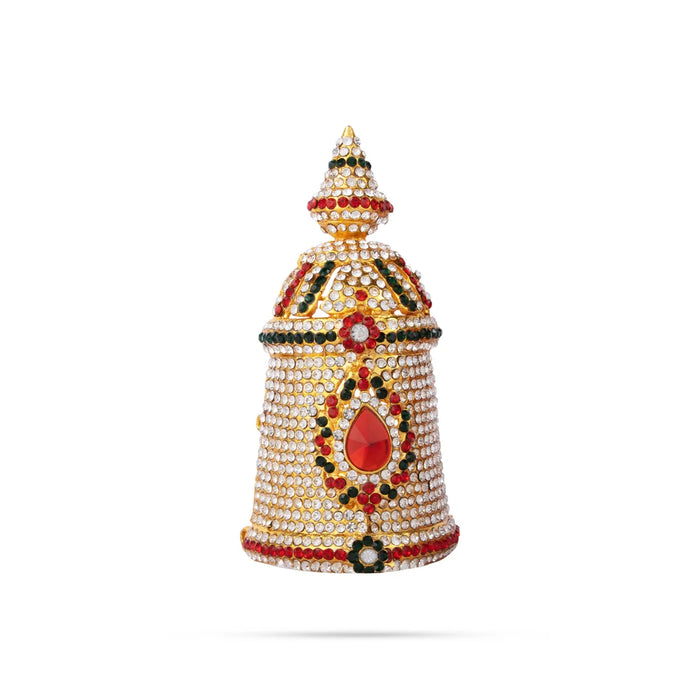Stone Kireedam - 5 Inches | Half Mukut/ Crown/ Stone Jewellery for Deity
