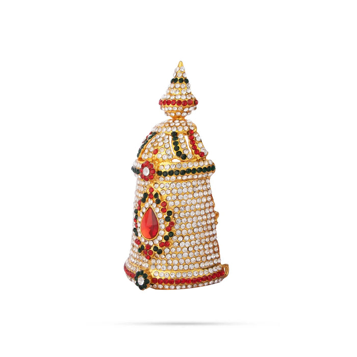 Stone Kireedam - 5 Inches | Half Mukut/ Crown/ Stone Jewellery for Deity