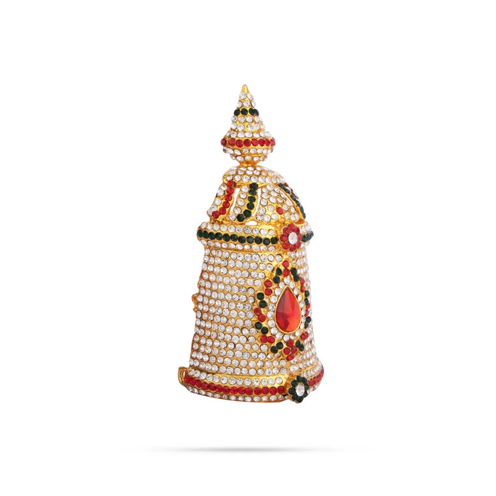 Stone Kireedam - 5 Inches | Half Mukut/ Crown/ Stone Jewellery for Deity