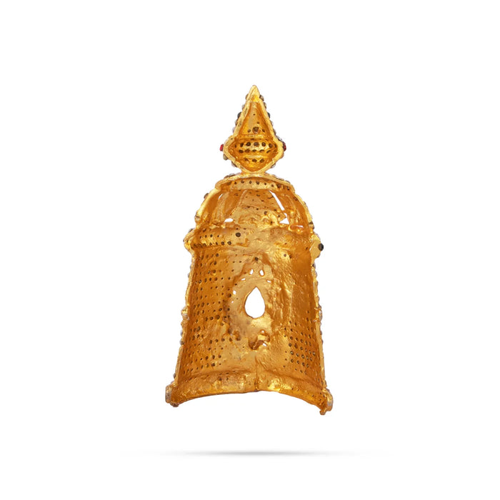 Stone Kireedam - 5 Inches | Half Mukut/ Crown/ Stone Jewellery for Deity