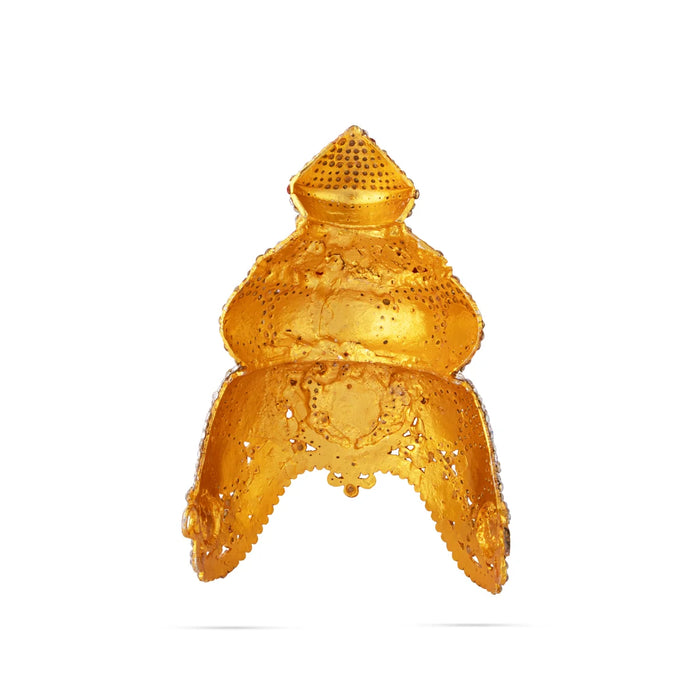 Stone Kireedam - 5 Inches | Half Mukut/ Crown/ Stone Jewellery for Deity