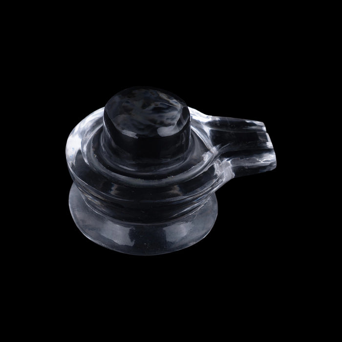 Spatika Lingam - 1.25 x 1.5 Inches | Spatika Shiva Lingam/ Sphatika Shivling For Pooja And Worship