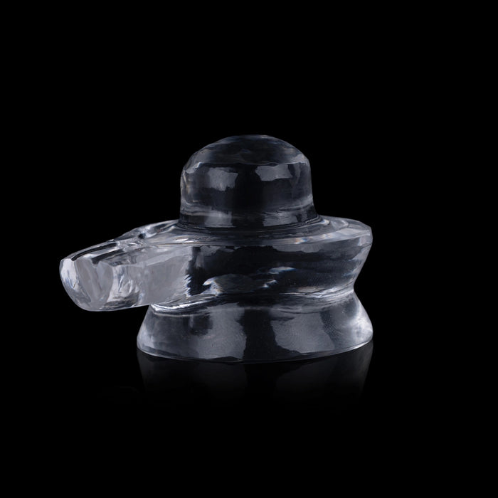 Spatika Lingam - 1.25 x 1.5 Inches | Spatika Shiva Lingam/ Sphatika Shivling For Pooja And Worship