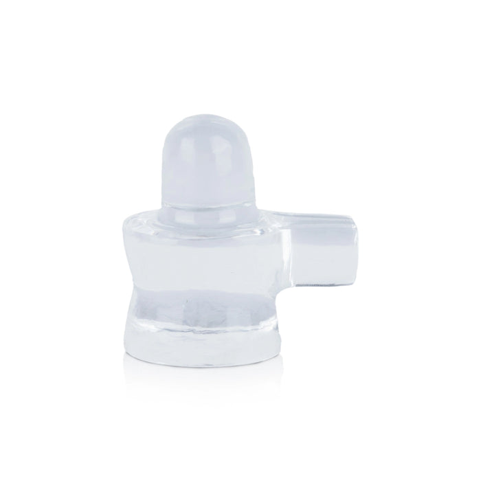 Spatik Lingam - 1.75 x 1.5 Inches | Spatika Shiva Lingam/ Spatika Shivling For Daily Worship
