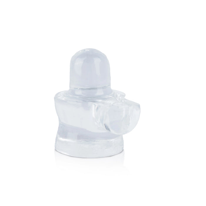 Spatik Lingam - 1.75 x 1.5 Inches | Spatika Shiva Lingam/ Spatika Shivling For Daily Worship