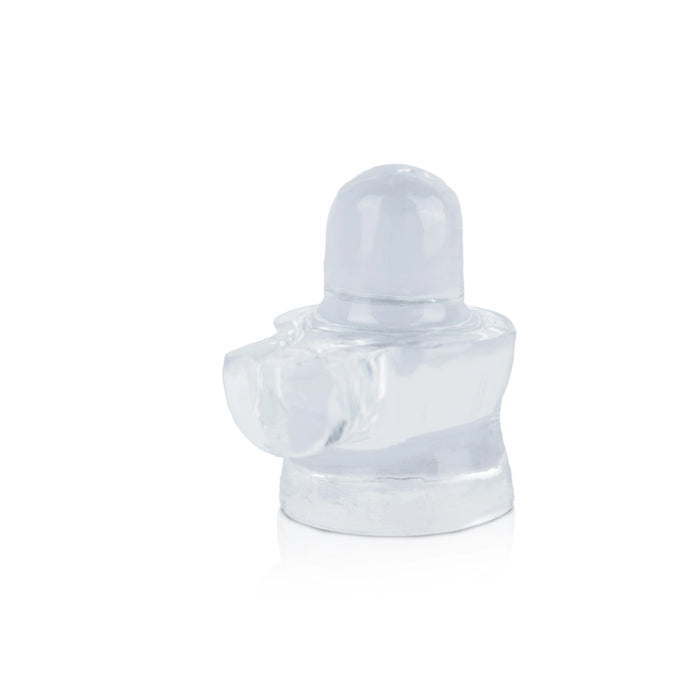 Spatik Lingam - 1.75 x 1.5 Inches | Spatika Shiva Lingam/ Spatika Shivling For Daily Worship