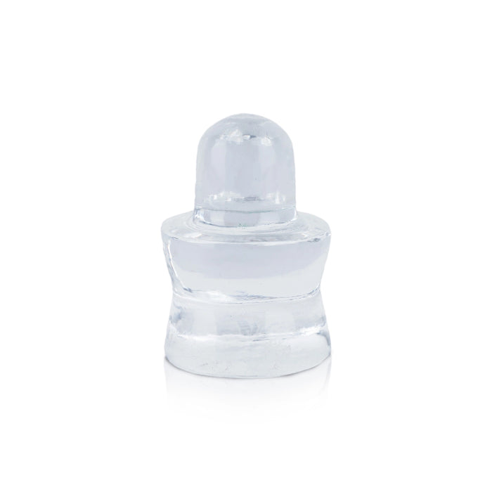 Spatik Lingam - 1.75 x 1.5 Inches | Spatika Shiva Lingam/ Spatika Shivling For Daily Worship