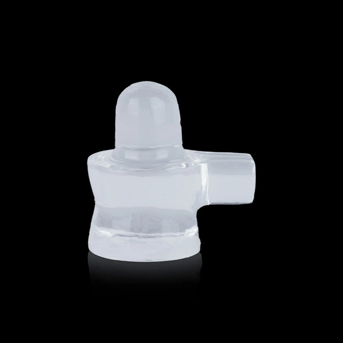 Spatik Lingam - 1.75 x 1.5 Inches | Spatika Shiva Lingam/ Spatika Shivling For Daily Worship