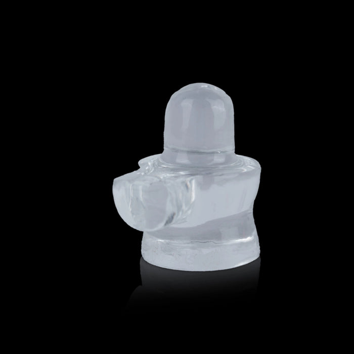 Spatik Lingam - 1.75 x 1.5 Inches | Spatika Shiva Lingam/ Spatika Shivling For Daily Worship