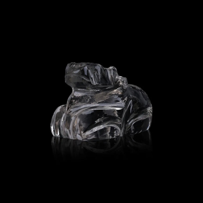 Nandi Idol - 0.75 X 1.25 Inches | Sphatik Nandi Murti/ Crystal Nandi Statue For Shiva Pooja