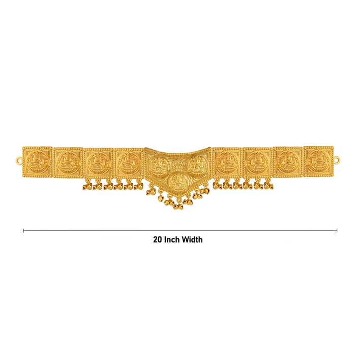 Hip Belt- 20 Inches | Lakshmi Design Artificial Jewellery/ Gold Polish Waist Belt For Weddings& Classical Dance