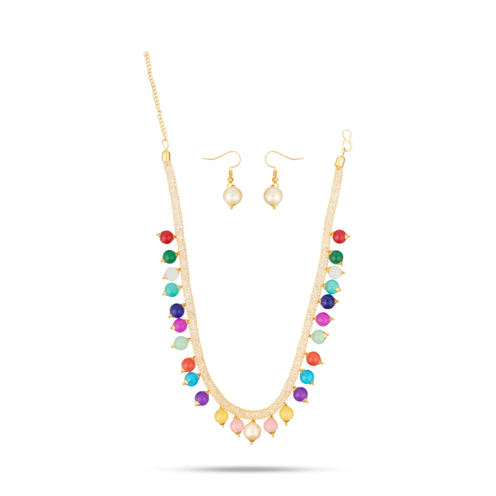 Earring And Necklace Set - 6 inches