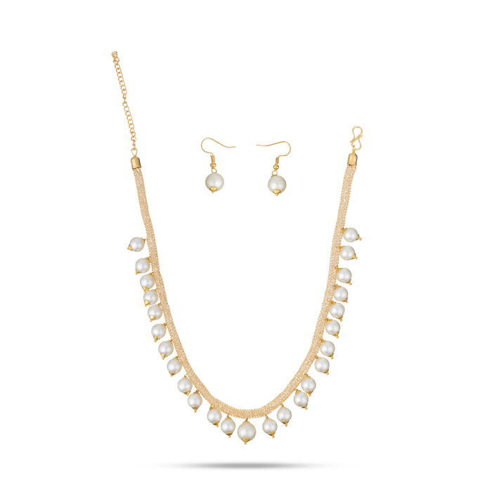 Earring And Necklace Set - 6 inches