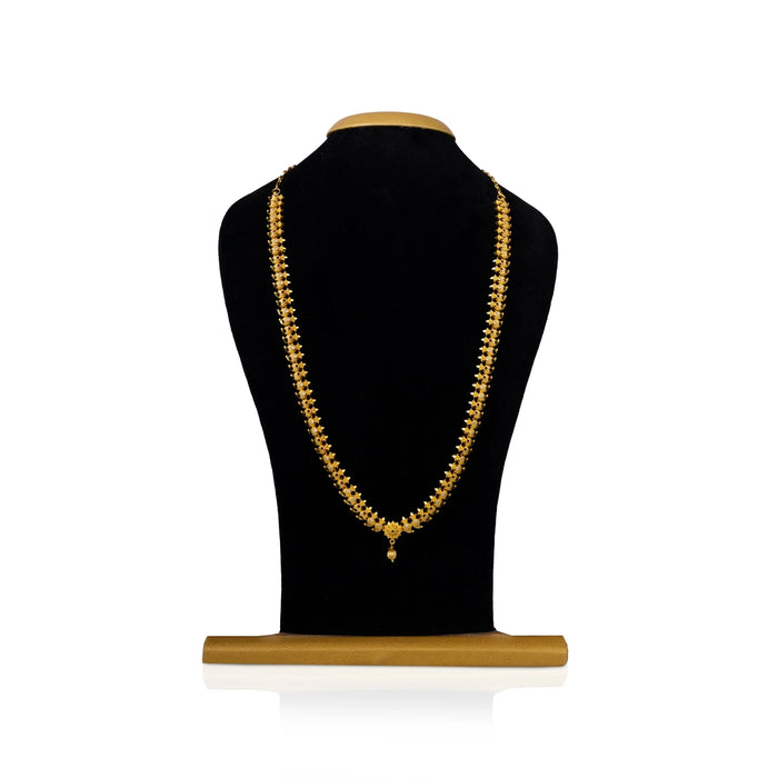 Haram with Earring Set | Gold Polish Necklace & Earring Set for Women