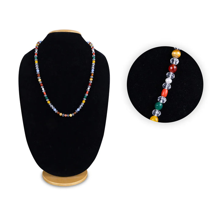 Navaratna Stone Mala - 17.5 Inches | 108 Beads Thread Mala/ Navagraha Japa Mala For Daily Chanting
