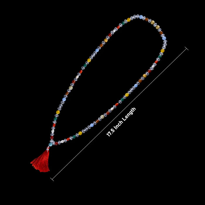 Navaratna Stone Mala - 17.5 Inches | 108 Beads Thread Mala/ Navagraha Japa Mala For Daily Chanting