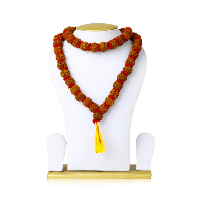 5 Mukhi Rudraksha Mala - 21 Inches | 54 Beads/ 5 Face Kantha Mala for Men & Women