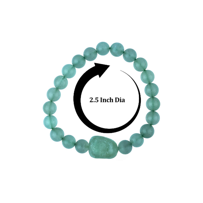 Green Aventurine Bracelet - 2.5 inches | Semi precious Bracelet/ Beaded Bracelet for Men & Women