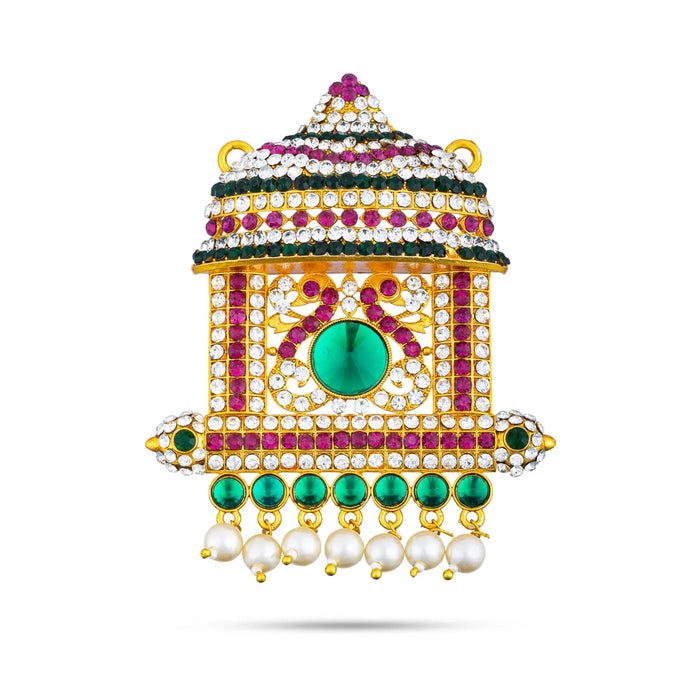 Stone Pendant - 3.5 x 2.5 Inches | Dollar/ Stone Locket/ Artificial Jewelry For Chains & Deity/ Assorted Colour