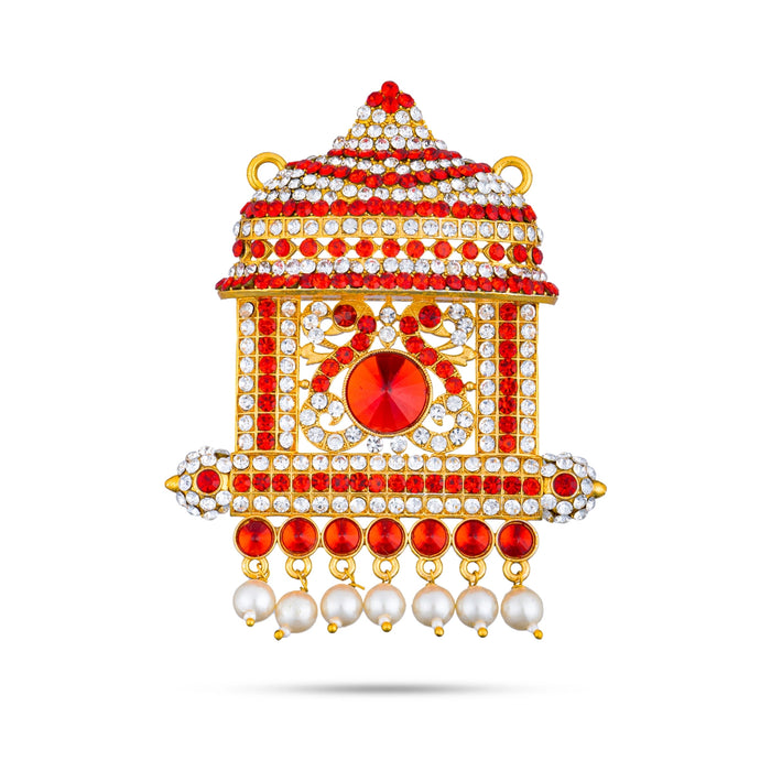 Stone Pendant - 3.5 x 2.5 Inches | Dollar/ Stone Locket/ Artificial Jewelry For Chains & Deity/ Assorted Colour