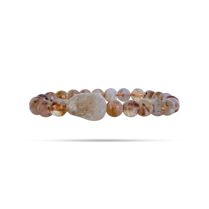 Citrine Bracelet - 2.5 Inches | Citrine Wrist Band/ Hand Band/ Middle Tumbled Bead Hand Jewellery