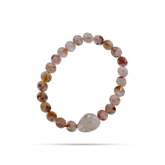 Citrine Bracelet - 2.5 Inches | Citrine Wrist Band/ Hand Band/ Middle Tumbled Bead Hand Jewellery