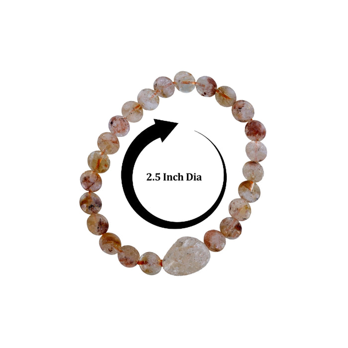 Citrine Bracelet - 2.5 Inches | Citrine Wrist Band/ Hand Band/ Middle Tumbled Bead Hand Jewellery
