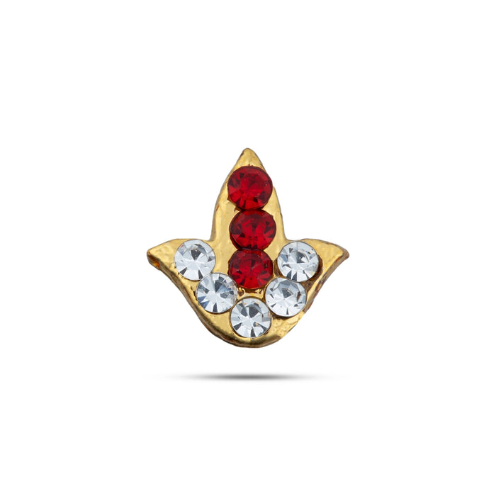 Stone Tilak - 0.5 x 0.25 Inches | Stone Bindi/ Namam Design Pottu/ Bottu For Deity Decor