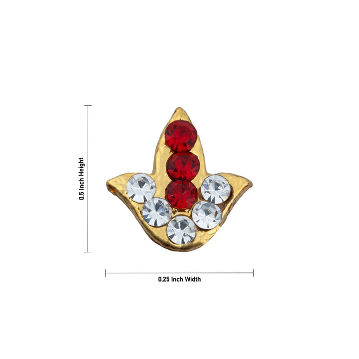Stone Tilak - 0.5 x 0.25 Inches | Stone Bindi/ Namam Design Pottu/ Bottu For Deity Decor