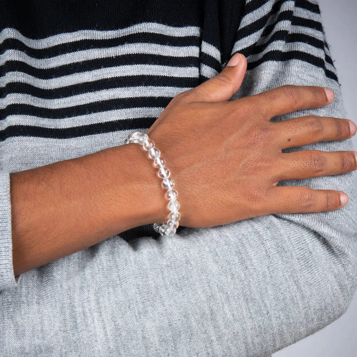 Spatik Bracelet - 3 Inches | Sphatik Stone Hand Band/ Crystal Sphatik Bracelet for Cooling Effect