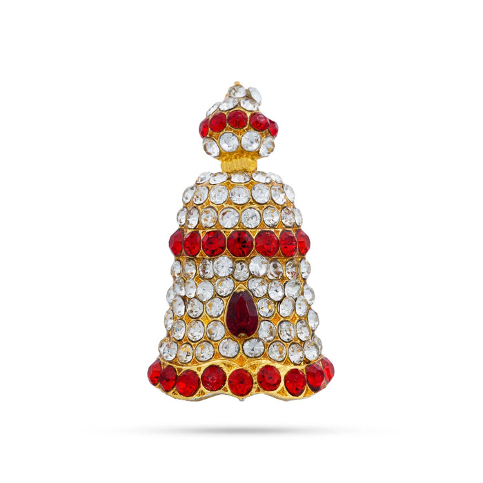 Stone Kireedam - 1 x 0.75 Inch | Half Mukut/ Crown/ Stone Jewellery for Deity