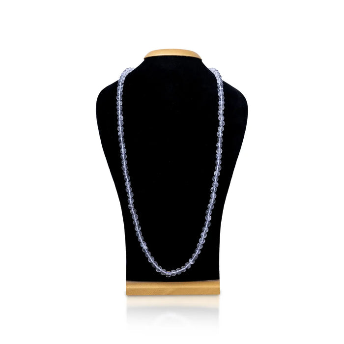 Sphatik Japa Mala - 23 Inches | 108 Beads / Clear Quartz Beads Mala / Prayer Mala For Chanting & Spiritual Use
