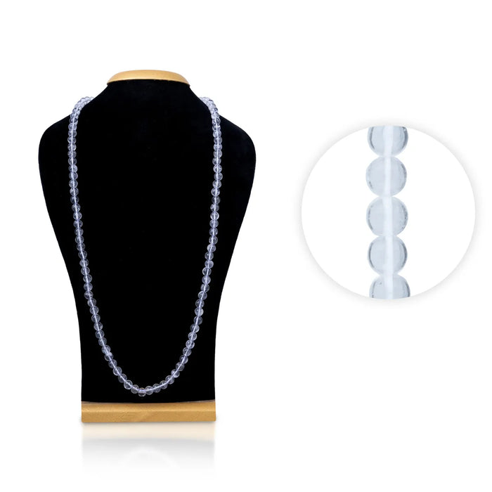 Sphatik Japa Mala - 23 Inches | 108 Beads / Clear Quartz Beads Mala / Prayer Mala For Chanting & Spiritual Use