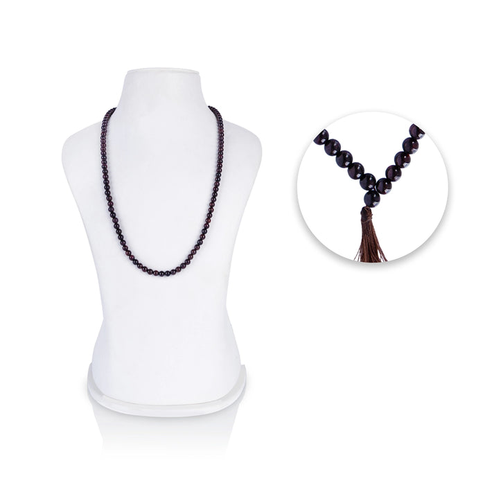 Garnet Mala - 12 Inches | 6 mm/ Garnet Mala Beads/ 108 Beads Crystal Mala For Meditation & Spiritual Practices