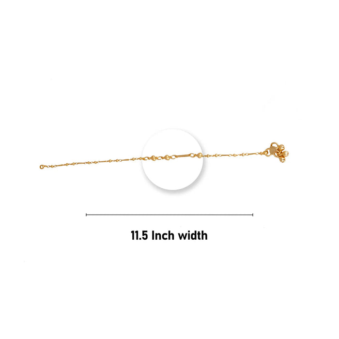 Kolusu - 11.5 Inches | Anklet/ Gold Polish Anklet/ Silver Polish Anklet/ Anklet for Women