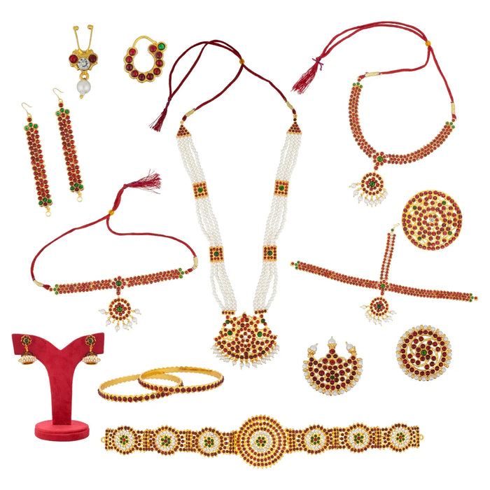 Kemp Dance Jewellery Set | Bharatanatyam Jewellery Set/ Jewellery Set for Bharatanatyam