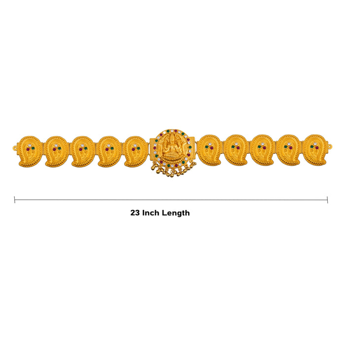 Mango Hip Belt - 23 Inches | Stone Waist Jewellery / Mango Design Hip Belt For Deity Alankaram